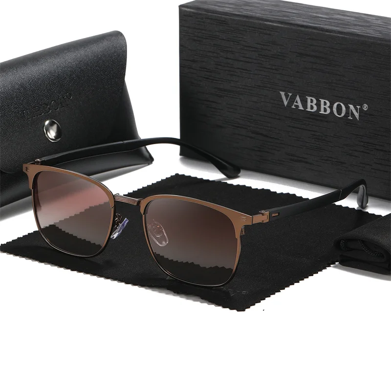 Men Big Frame Polarized Sunglasses Driving Sunscreen Sunglasses Stylish Simple Retro Car Glasses 9376