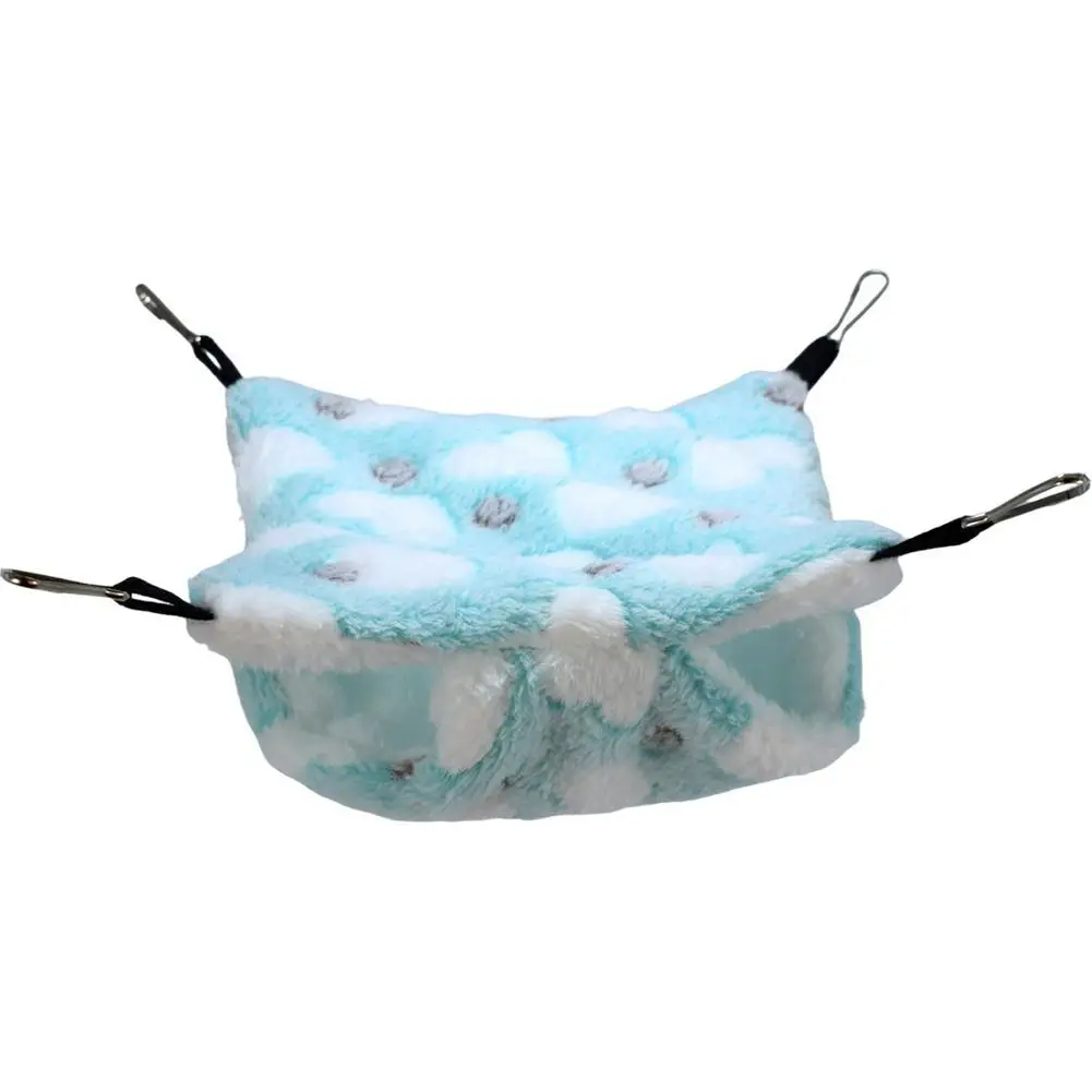 Hängematte für Ratten, doppelt dickes, warmes Plüschbett für Hamster, Hausnest, Schlafsack, hängende Baumbetten, Größe L, M, S – Detail 4