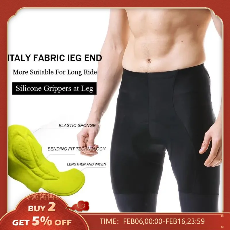 남성용 사이클링 반바지, 여름용 안티 UV MTB 자전거 쇼트 스타킹 프로 20D 젤 패드, 자전거 팀 레이싱용 9 남성용 패딩 자전거 반바지, 이탈리아 미끄럼 방지 레그 그립, 사이클링 반바지, 자전거 의류, 사이클 타이츠, 8cm
