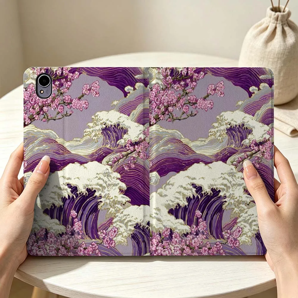 Cherry Blossom Wave Soft Pen Tray Tablet Case
