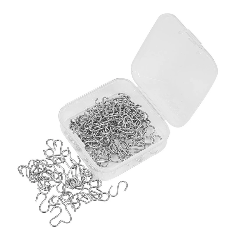 Craft Supplies 150 Pieces Mini S Hooks Connectors Metal S-Shaped Wire Hook Hangers For DIY Crafts Hanging Jewelry Key Chain And Tags