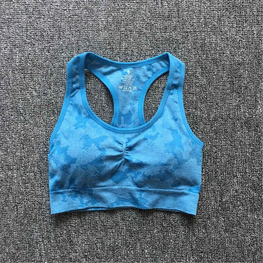 Seamless  Women Camo Yoga Sets Workout Scrunch Legging Shorts Back Cross One Female Jumpsuit Fitness Gym Rompers Active Suits
