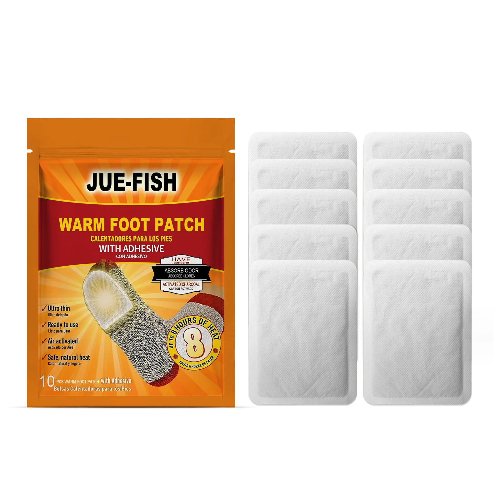 Outdoor Foot Warming Patch Heating Patch Camping Outdoor Toe Warmer Insole Portable Disposable Heating and Cold Repelling