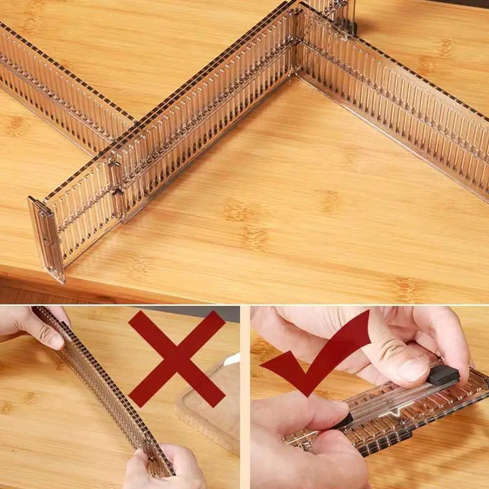 2pcs Adjustable Clapboard Drawer Divider Partition Household Storage Cabinet Combination Partition Underwear Socks DIY Separator 5