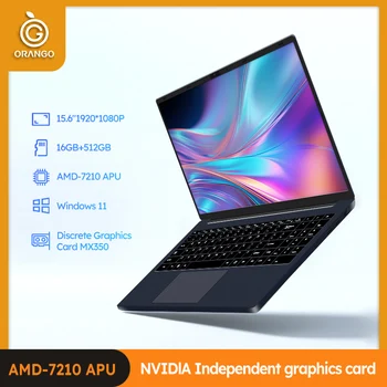 ORANGO 15.6" Gaming Laptop Windows 11 Pro AMD A4-7210U MX350 Discrete Graphics 16GB 512GB IPS Screen Notebook Computer  PC Gamer 1