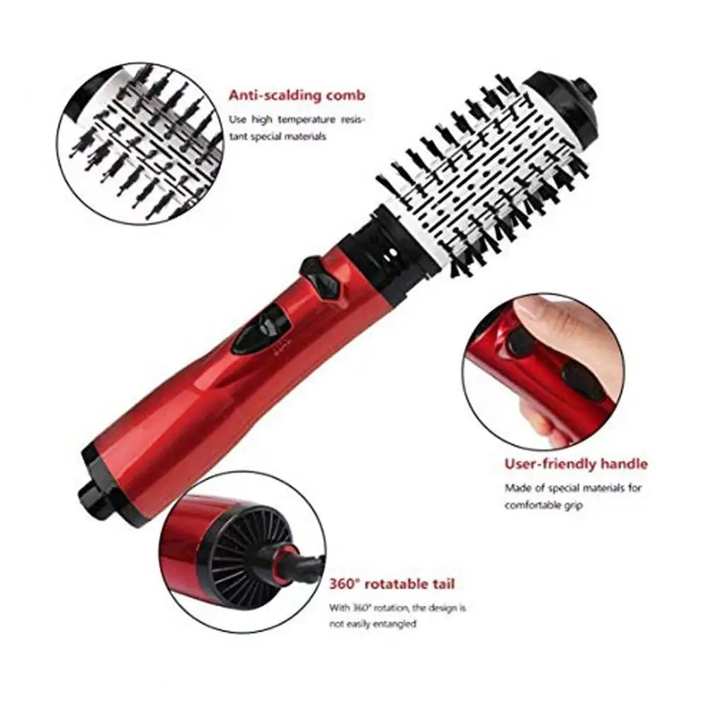Hair Dryer Brush Auto Hair Curler Straightener Rotating Styler & Dryer Hot Air Brush Styling Tools