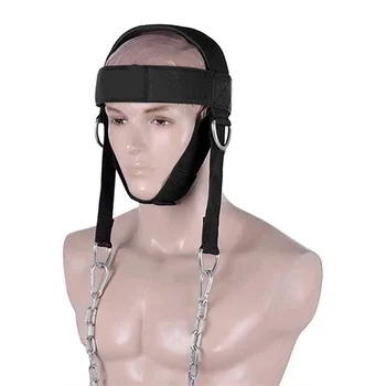 Testa per allenamento per il collo Imbracatura per la testa Forza per il corpo Cinghia per esercizi regolabile Collo Allenamento per la potenza muscolare Palestra Fitness Cuscinetto per pesi