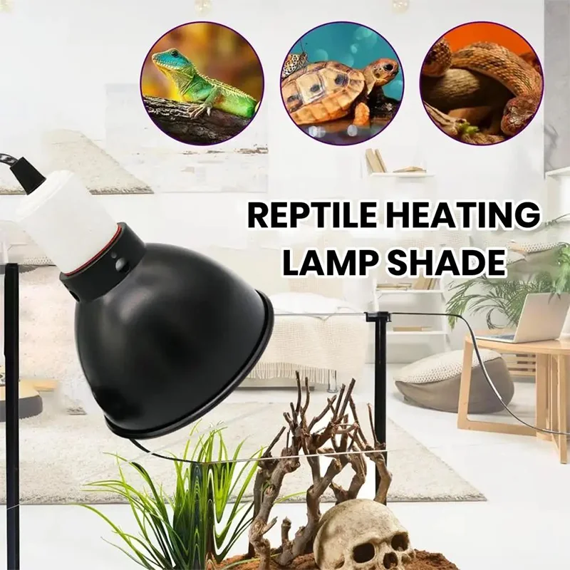 Reptile Lampshade 100-240V UVB Heating Lamp Holder E27 300W Light Bulb Bracket Suitable For Lizard Turtle Chicks