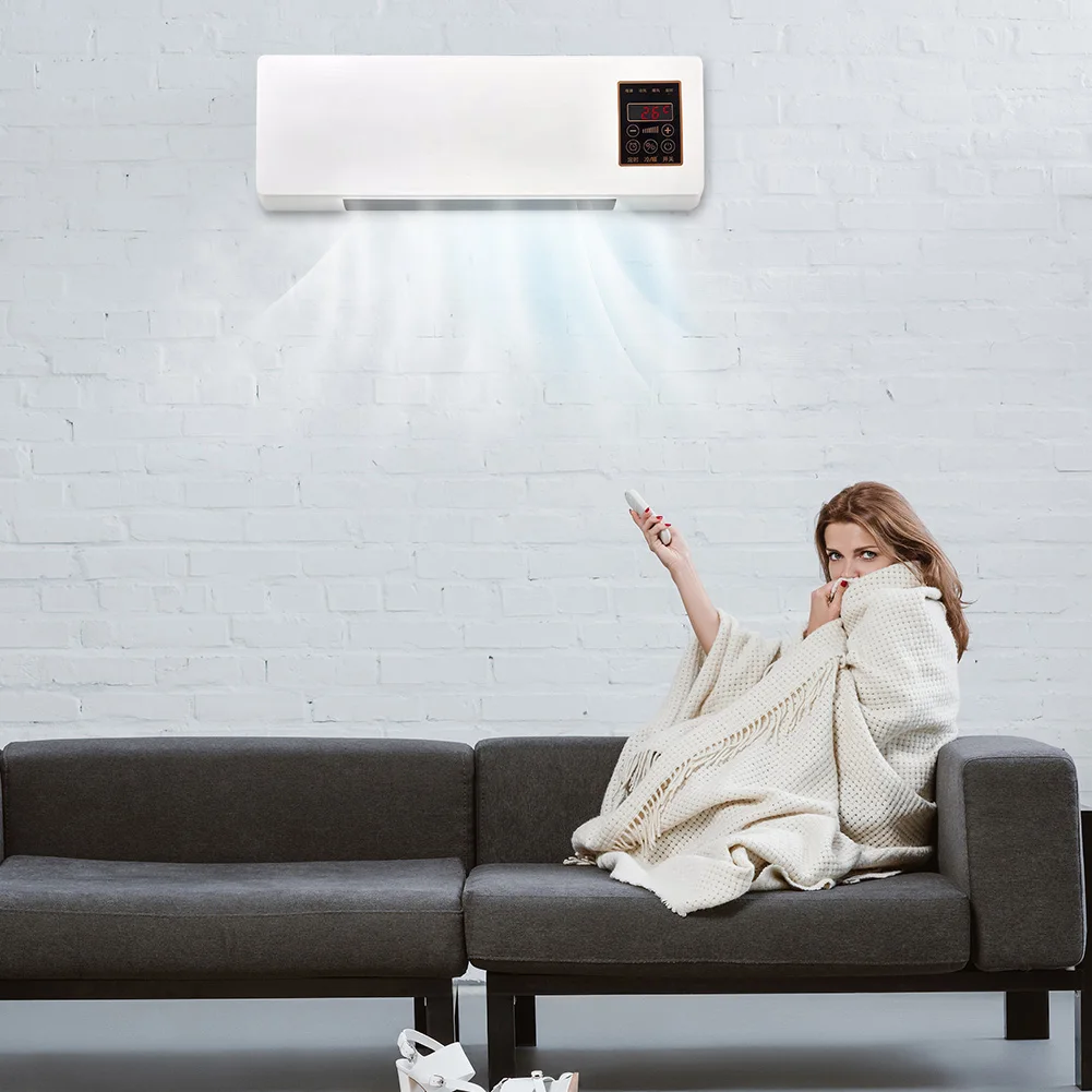 เครื่องปรับอากาศแบบพกพาแบบติดผนังและรีโมทคอนโทรล เครื่องปรับอากาศติดผนังแบบพกพา Mini Split AC/ระบบทําความร้อนสําหรับโฮมออฟฟิศ 1