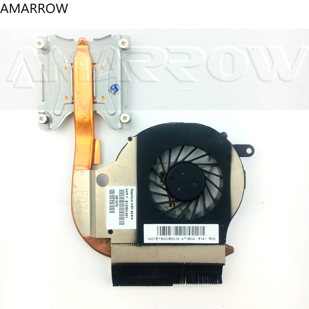 

original free shipping Laptop CPU cooling heatsink with fan for hp CQ62 G62 G72 for AMD CPU 612354-001