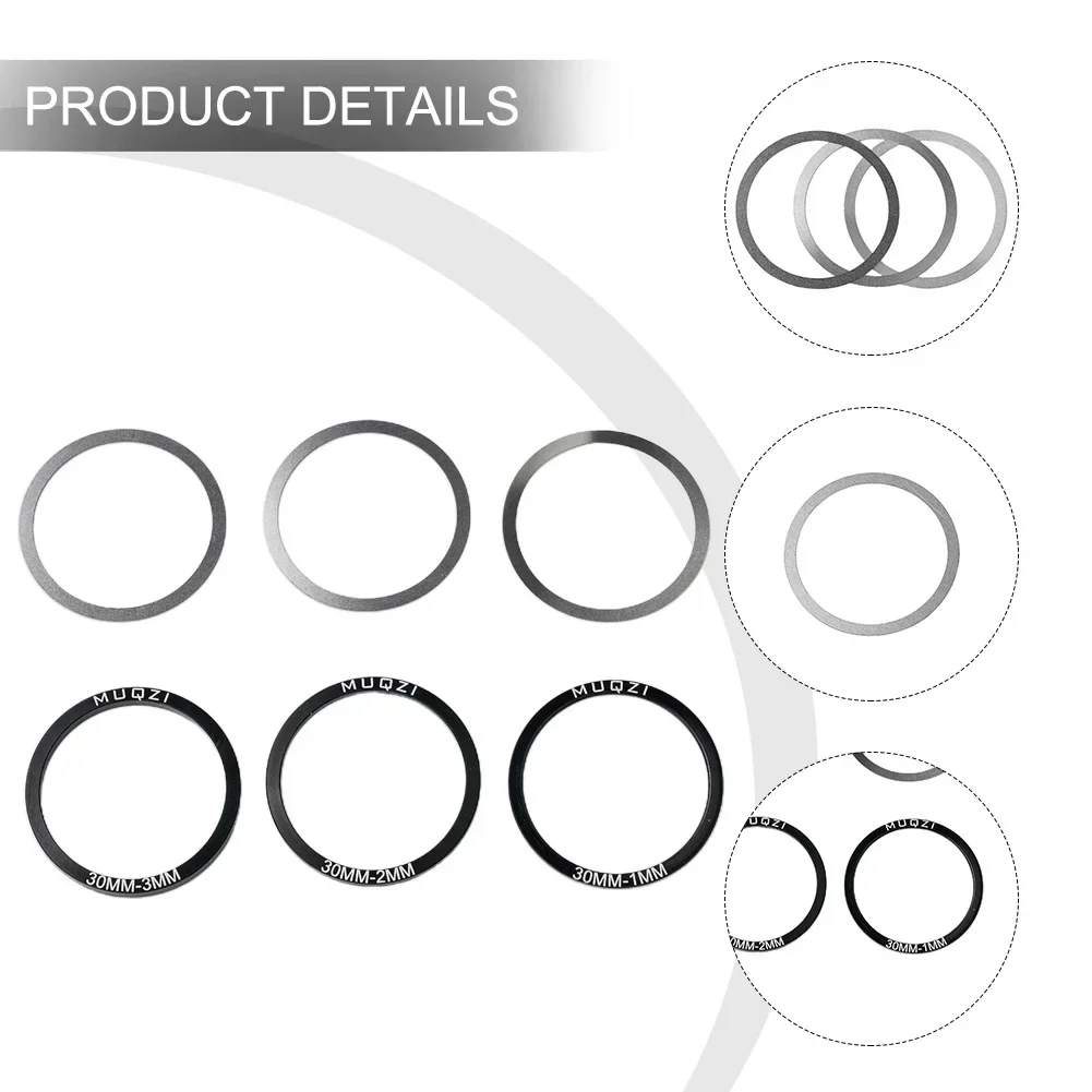 6pcs Bike Bicycle Bottom Bracket Crankset Washer 24/29/30mm For BB86/91/92/BB30 Crankset Bottom Spacer Cycling Parts