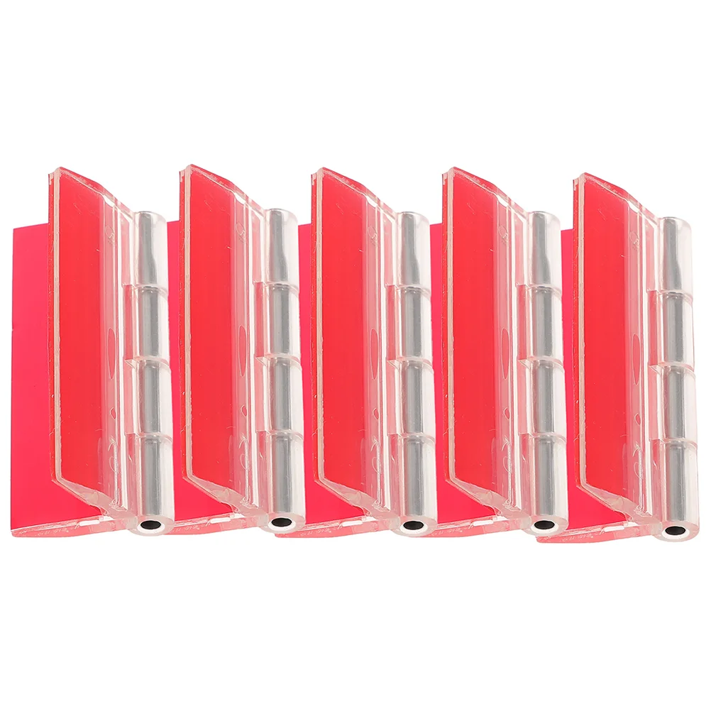 5 Pcs Furniture Drawer Self-adhesive Hinge Folding Hinges Acrylic Piano Transparent