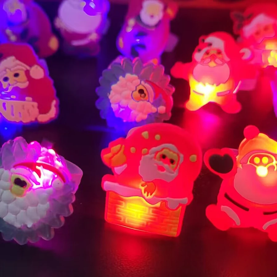 Kids Rings Light Up LED Bubble Finger Rings LED Jelly Rings Led