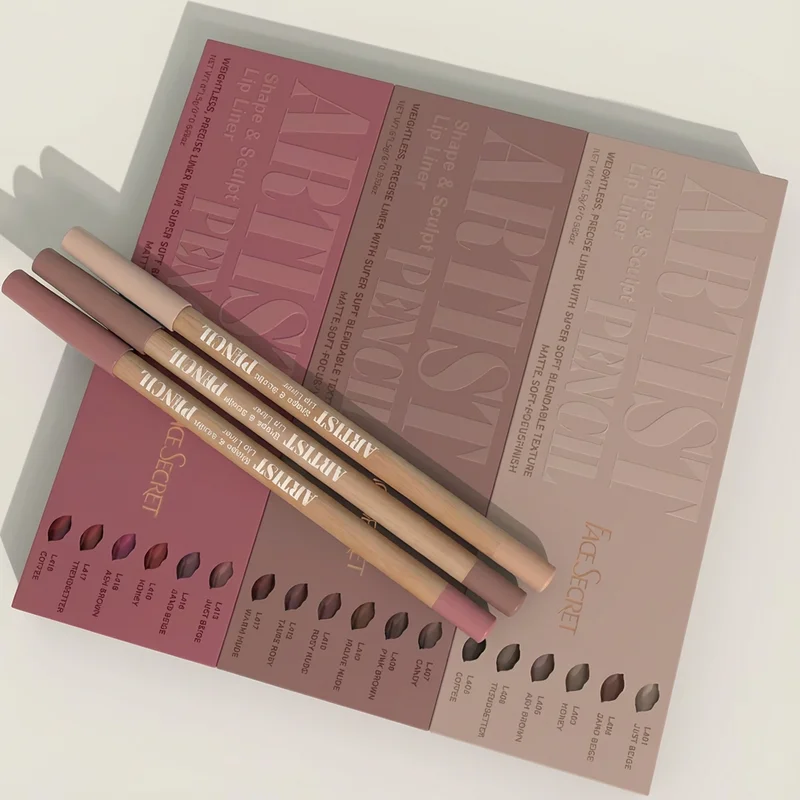6pcs Velvet Matte Lip Liner Pencils Set Long-Lasting Non-Drying Perfect for...