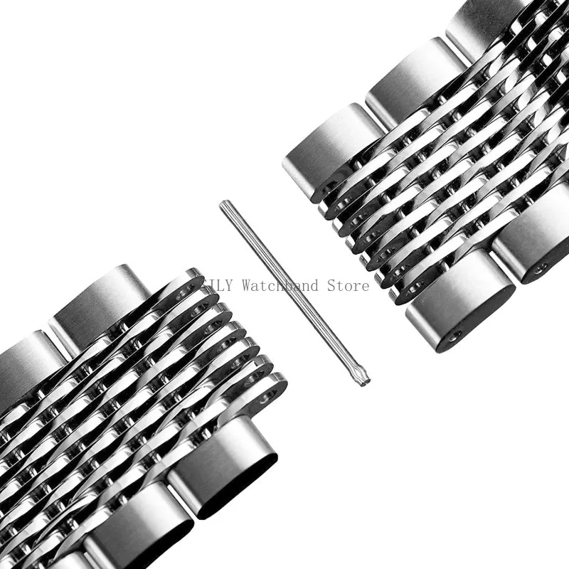 Elegant Stainless Steel Mesh Watch Band - Brushed & Polished Finish Bracelet