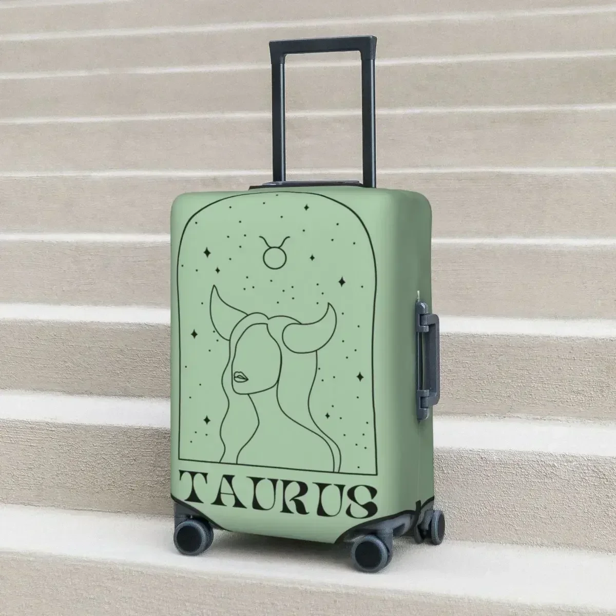 

Чехол для чемодана с принтом Телец Звездный знак Астрология простая иллюстрация для отпуска Круиз путешествия эластичный Чехол для багажа