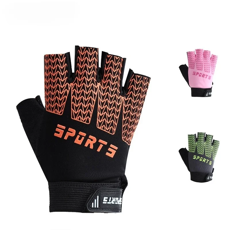 New Children's Gloves Boys And Girls Half Finger Riding Sports Anti-Slip Breathable Outdoor Spring And Summer Trends