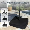 Umbrellas and Garden Bases 15ft Large Patio Umbrellas With Base Included Outdoor Umbrella Beach for Poolside Lawn Garden Beige 5