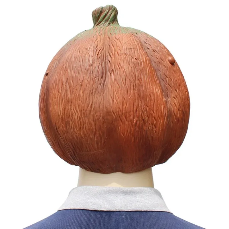 Halloween Mask Novelty Latex Pumpkin Head Mask Costume for Adults Cosplay Party Props Party Decoration