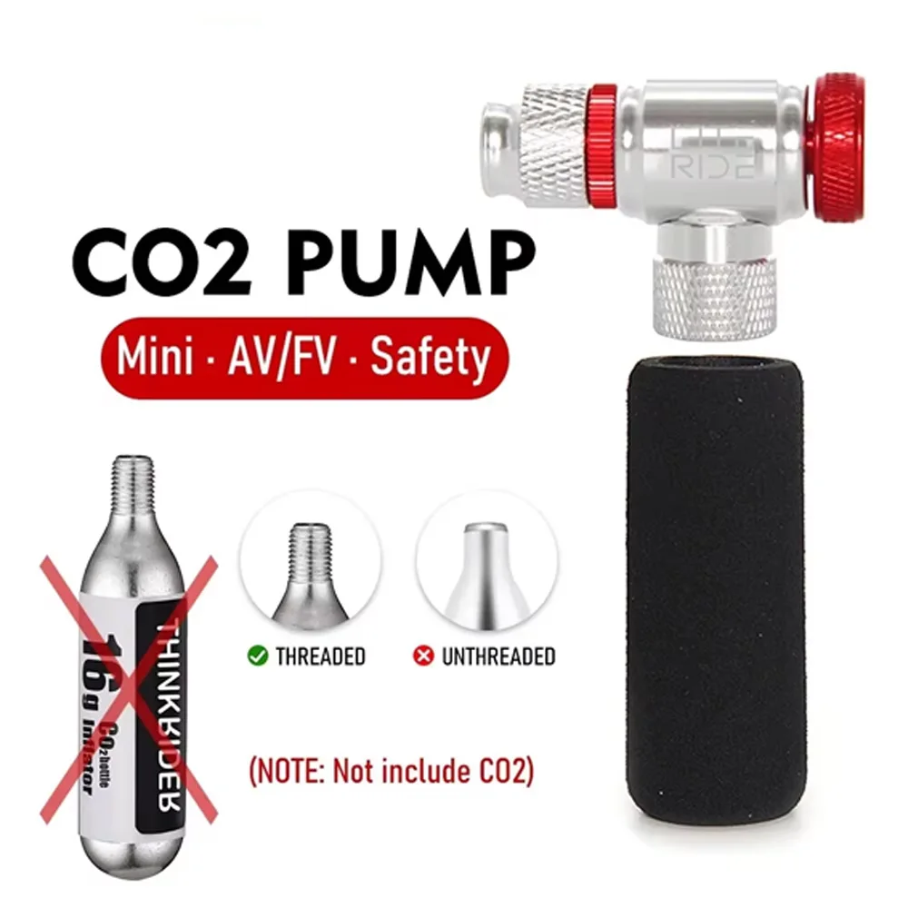 Pompa Co2 Portatile Per Bicicletta - Gonfiatore Rapido Per Valvole Presta E Schrader - Per MTB E Bici Da Strada