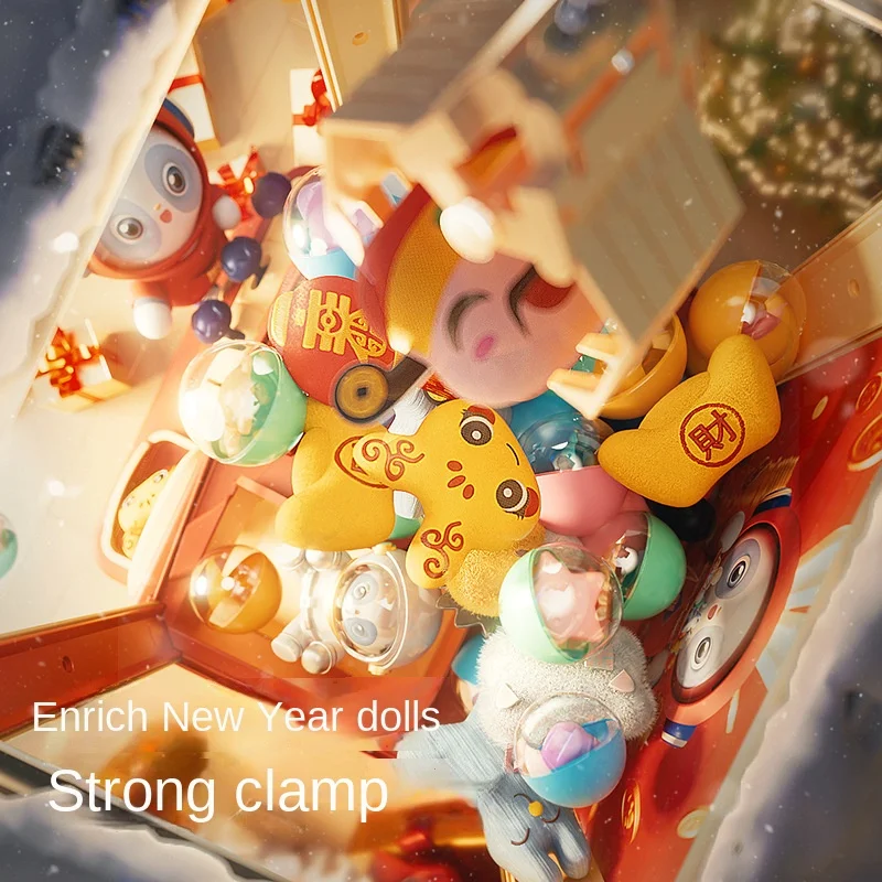 Children Mini Claw Machine Toy Coin Operated Play Game Automatic Doll Machines Three Stick Operation Claw Crane Toys Kids Gifts 4