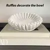 Decorative Ruffle Bowl for Serving and Home Decor Resin Decoration with Simulation Antique Design Rustic Ruffle Bowl for Kitchen 2