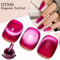 MEET ACROSS Pink Red Cat Eye Gel Nail Polish 7ml Jelly Amber Cat Magnetic Gel Nail Soak Off UV LED Semi Permanent Gel Nail Art 1