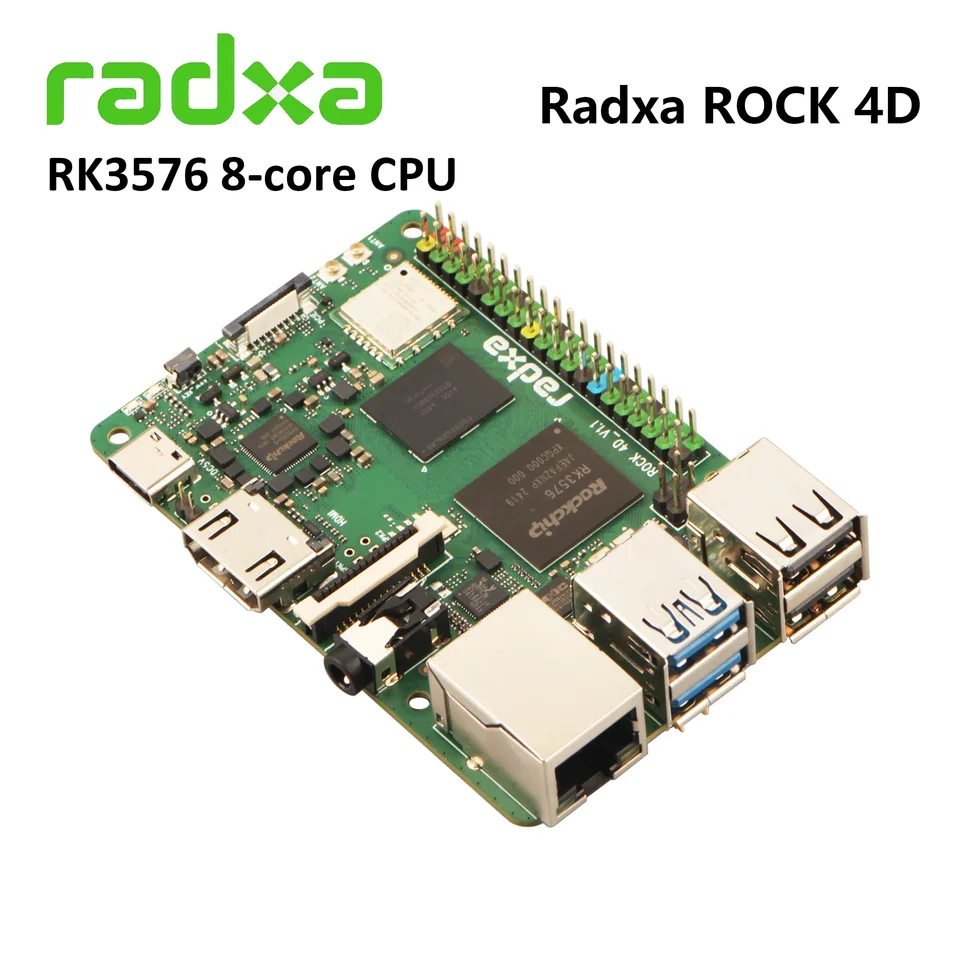Radxa ROCK 4D RK3576 8-core CPU SBC ,Designed for industrial Al
