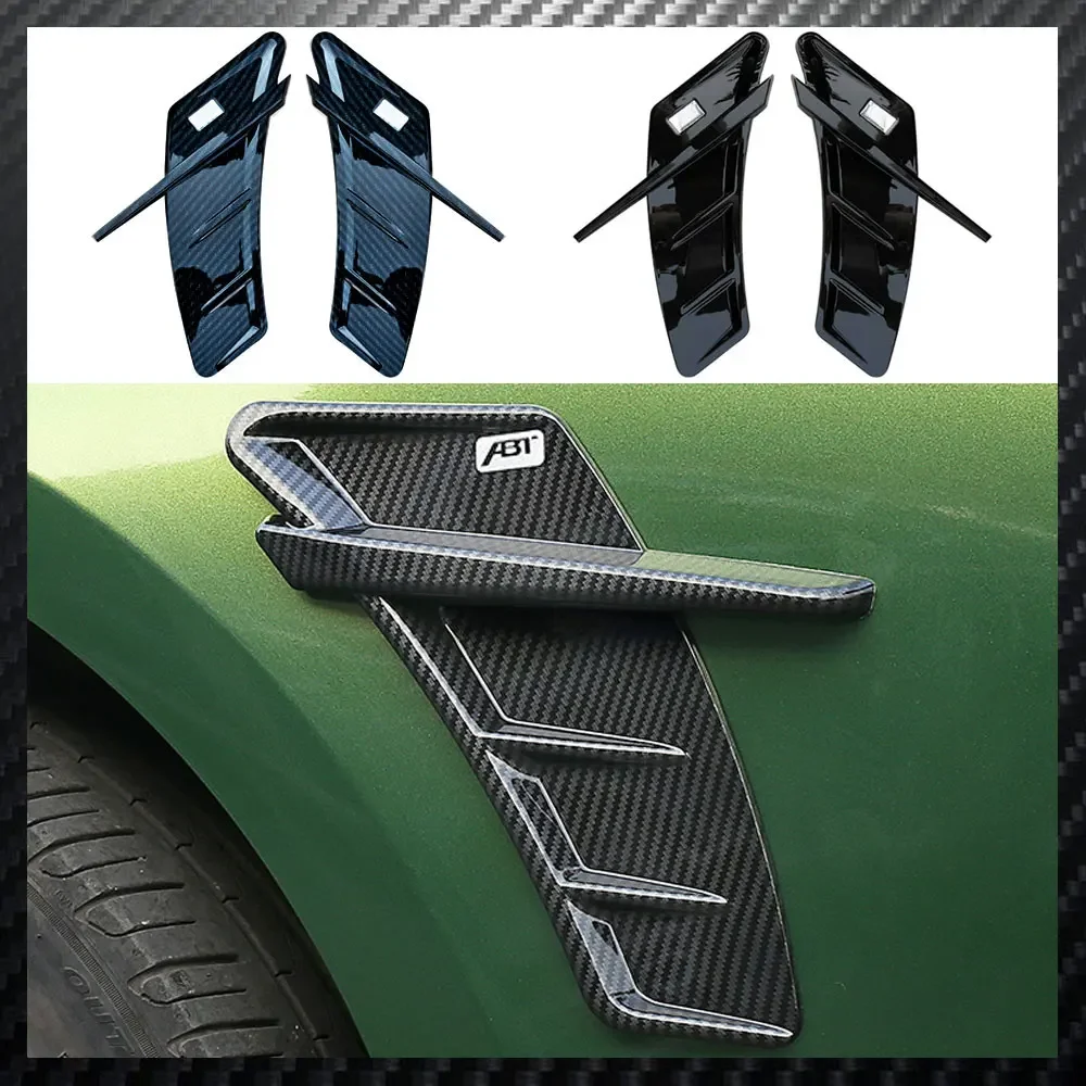 

2Pcs Car Air Vent Sticker Side Fender Sticker Accessories For Audi RS4 RS5 RS6 A6 C5 A1 A3 8P A4 B8 B6 A5 A7 A8 Q5 Q7 TT R8 ABT