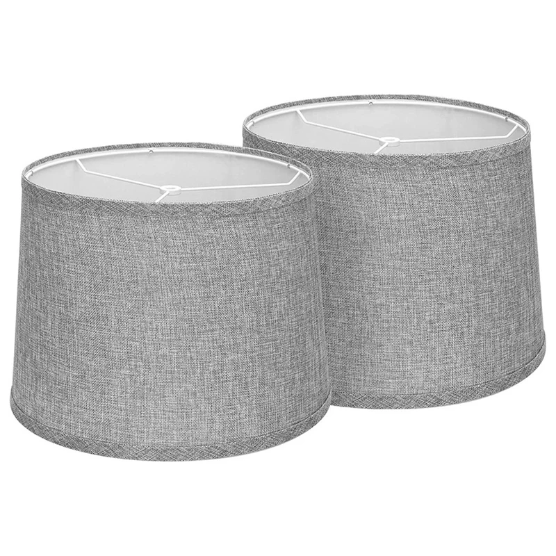 

Lamp Shades Natural Linen Lampshades 12.6X11.6X9.8Inch High Replacement Fabric Lampshades For Table Lamp Floor Lamp