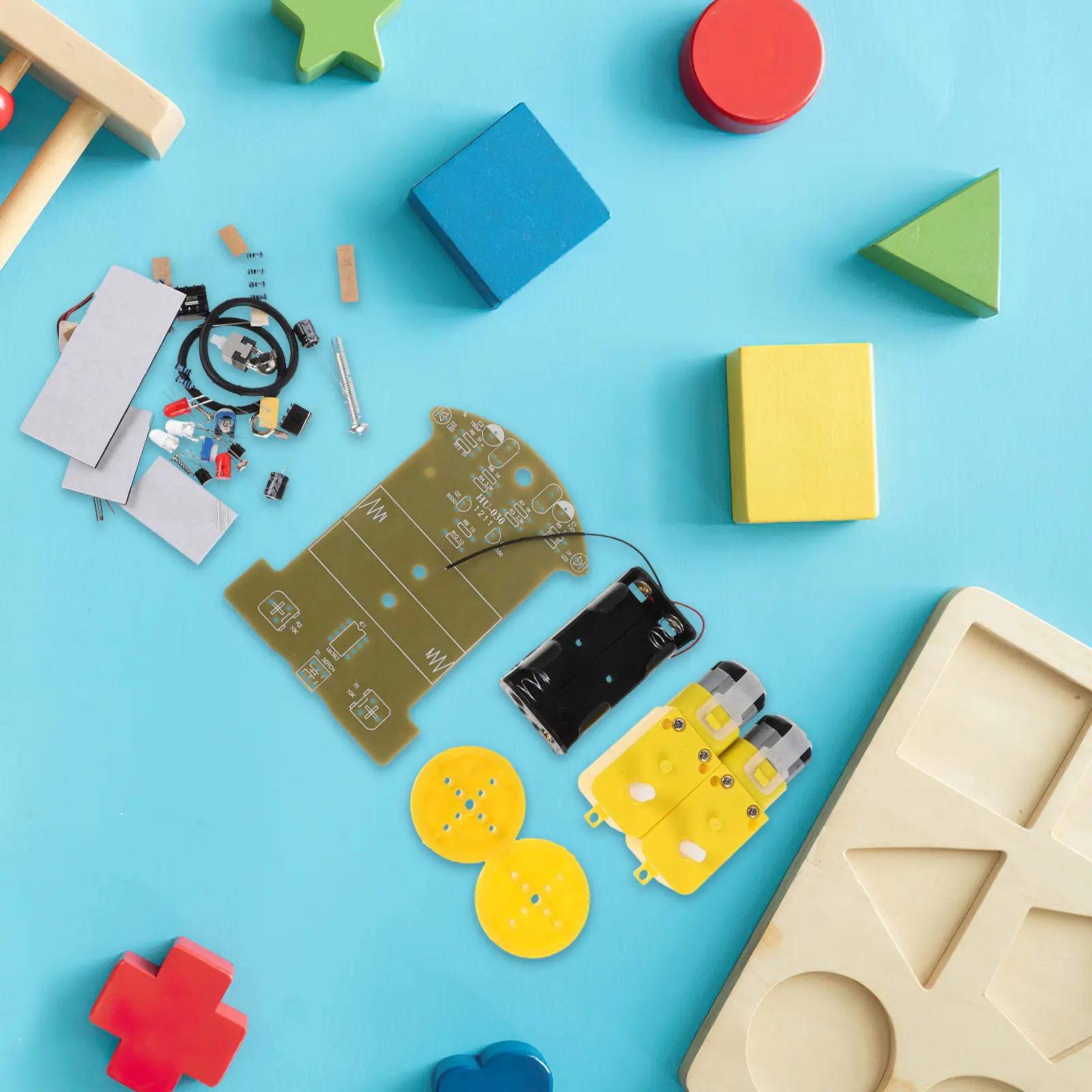 1세트 라인 추적 로봇 자동차 키트, 고급 지능형 추적 자동차 납땜 프로젝트, DIY STEM 교육 전자 학습