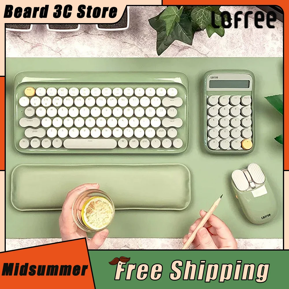 Lofree Midsummer Accompagnare Collection Wireless Bluetooth Meccanico Retroilluminato Tastiera Mouse Calcolatrice Set 79 Tasti Pc Gamer Regali