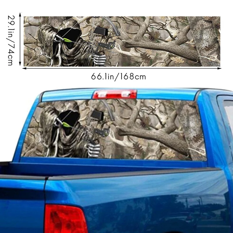 

Grim Reaper для Φ Pickup 3D заднее лобовое стекло Φ 66,1X29,1 дюймов A134