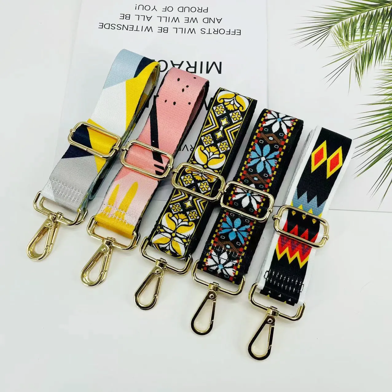 Colored Shoulder Bag Strap Handles Crossbody Obag Replacement Fabric Strap Adjustable Decorative Straps DIY Bag Accessories