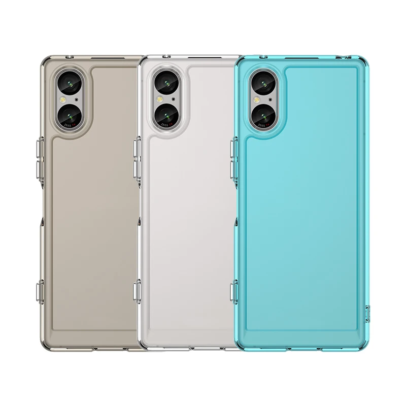 Per Sony Xperia 5 V Custodia Trasparente Tpu Capa Sony Xperia 5 V Custodia Protettiva Per Paraurti In Silicone Di Lusso Sony Xperia 5 V 10 1 V Cover