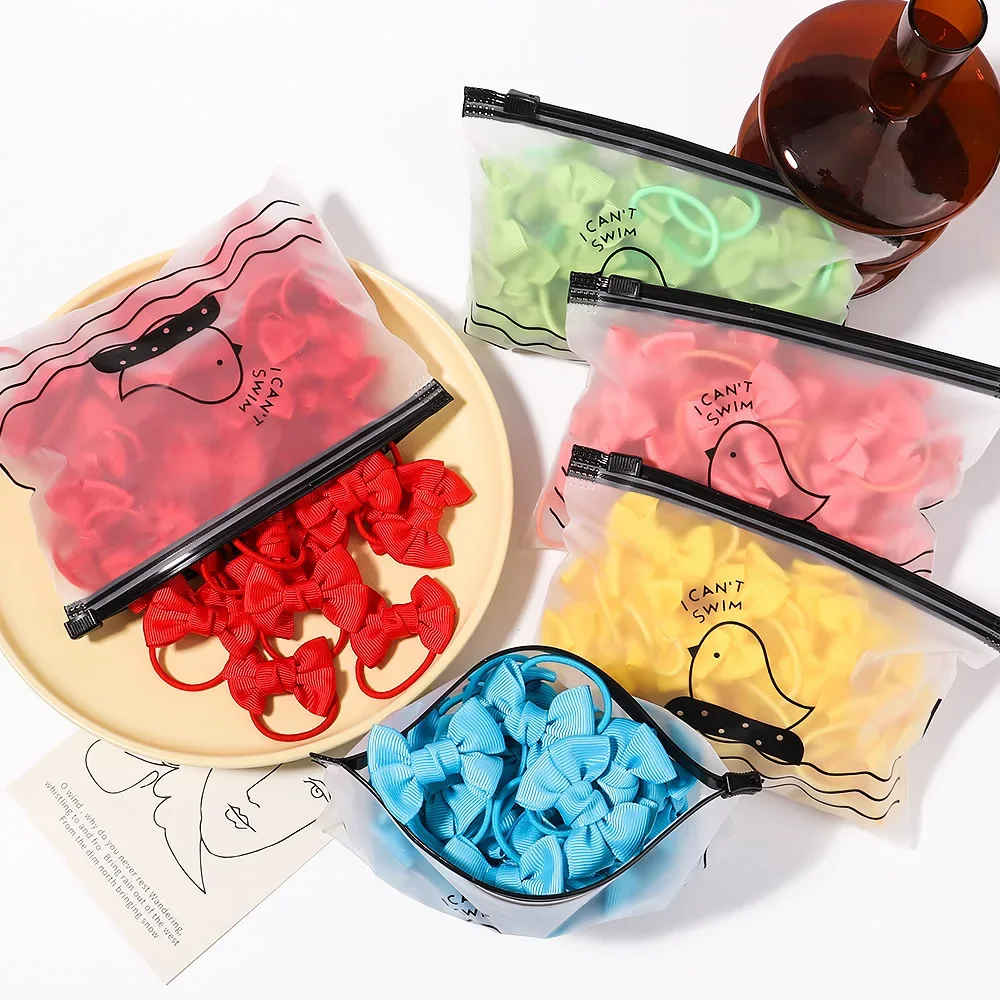 5Pcs Children Hair Ties Headdress Girls Scrunchies Elastic Hair Band Kids Hair Rope Bow Rubber Band Set Baby Accessories 4