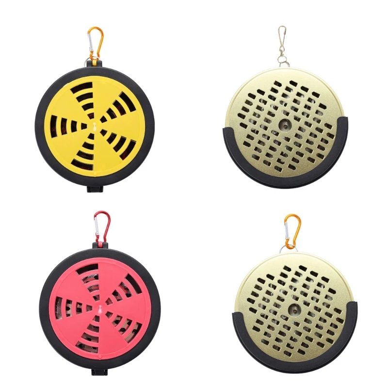

Portable Hanging Mosquitoes Coil Holder Metal Repellents Rack With Cover