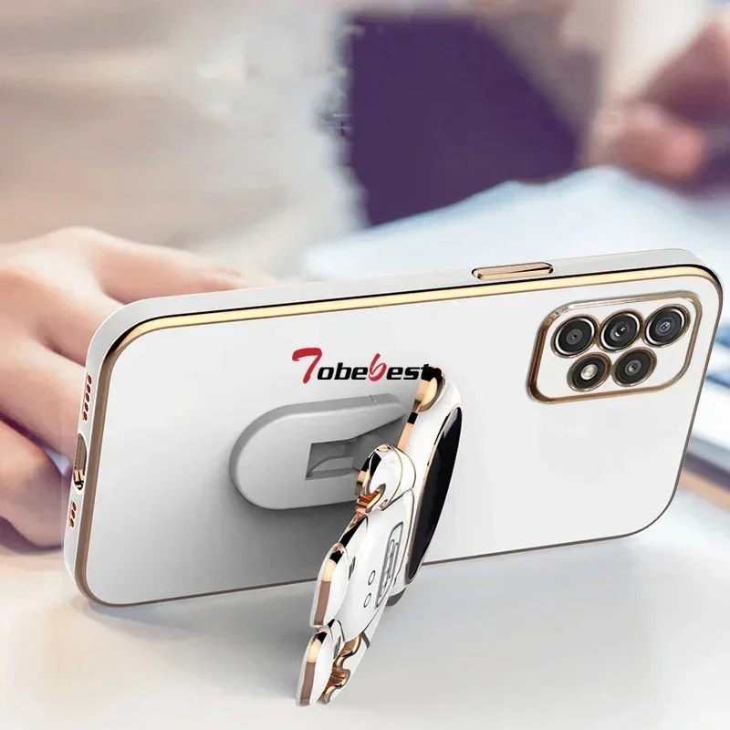 Astronaut Bracket Plating Phone Holder Case
