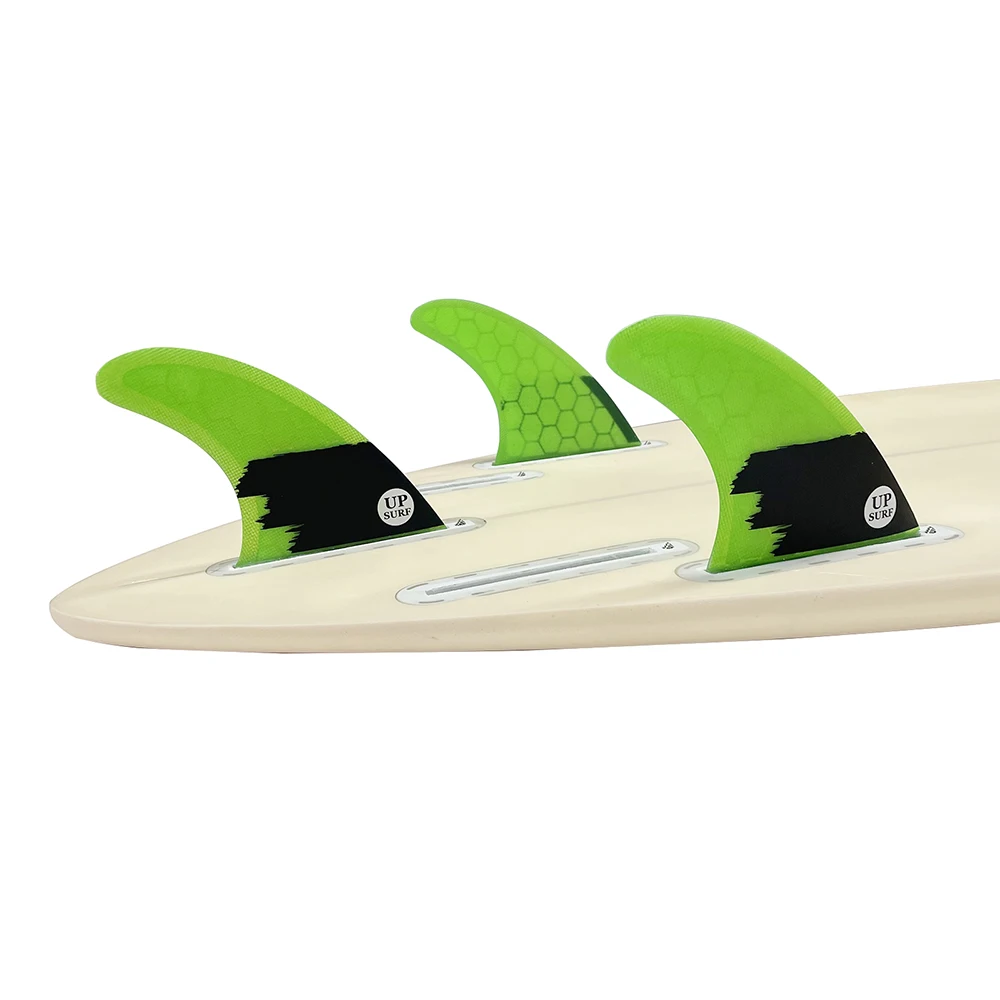 Honeycomb Carbon & Fiberglass Surf Fins Tri Thruster for FCS/FUTURE G3/AM2/GAM SUP/Surfboard/Paddleboard 3pcs