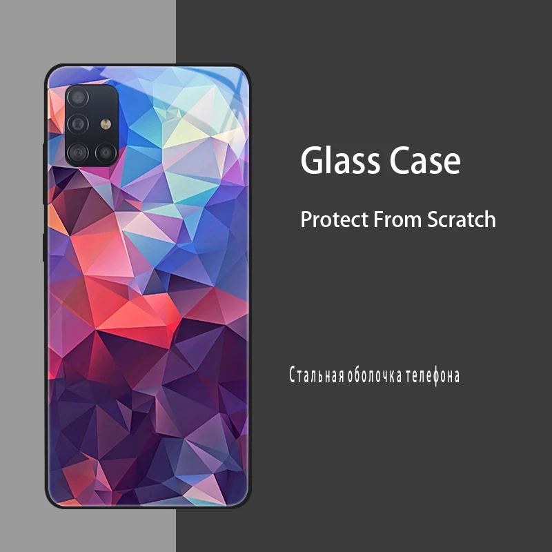 Tempered Glass Protective Case with Hard Silicone Bumper