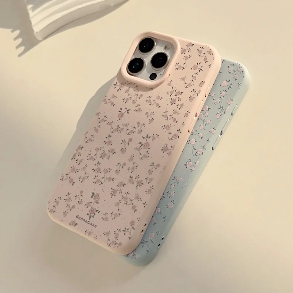 Elegant Floral Silicone Shockproof Phone Case - Soft Protective Bumper Back Cover