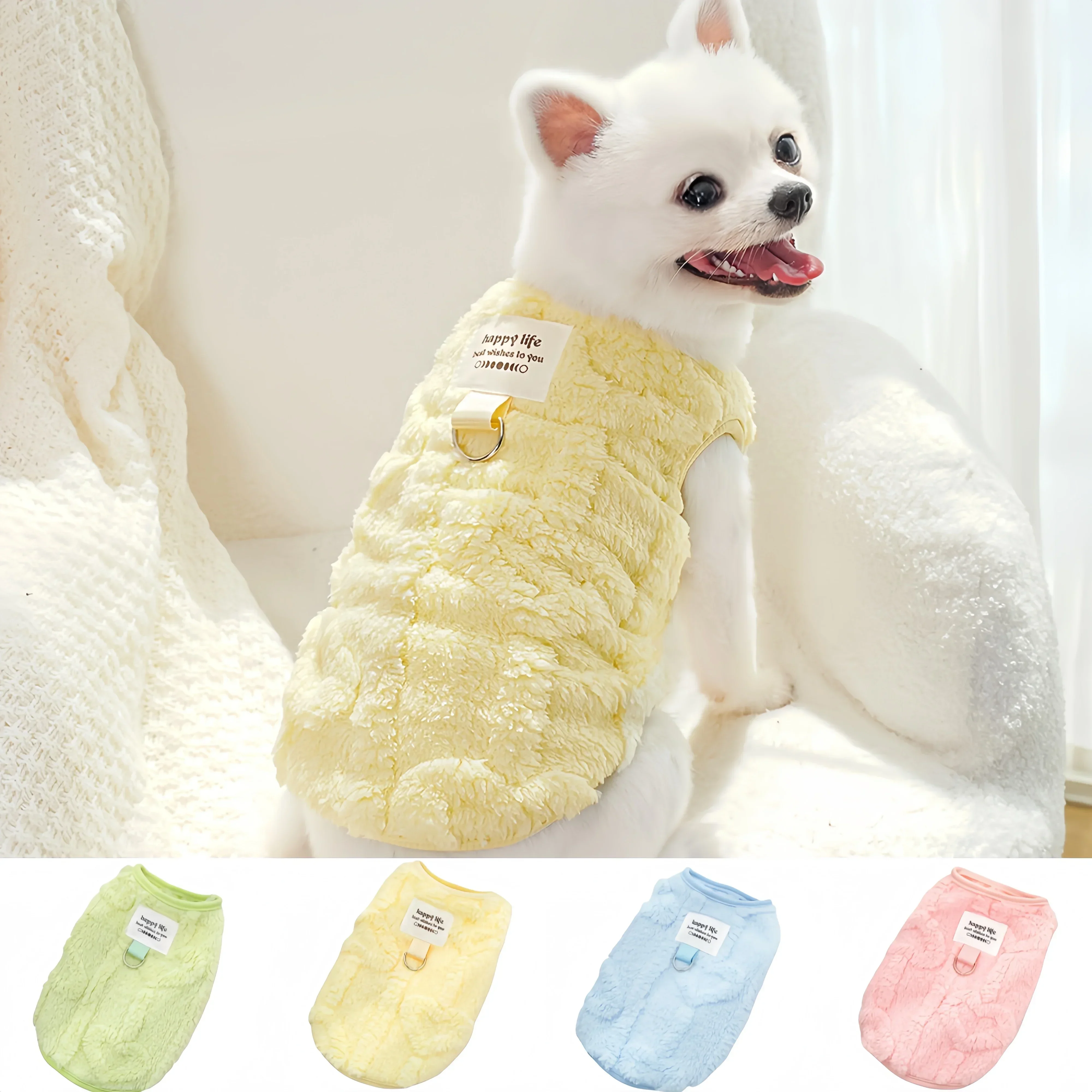 Coral Velvet Pet Jacket Dog Sweater for Small Dogs Cat Outdoor