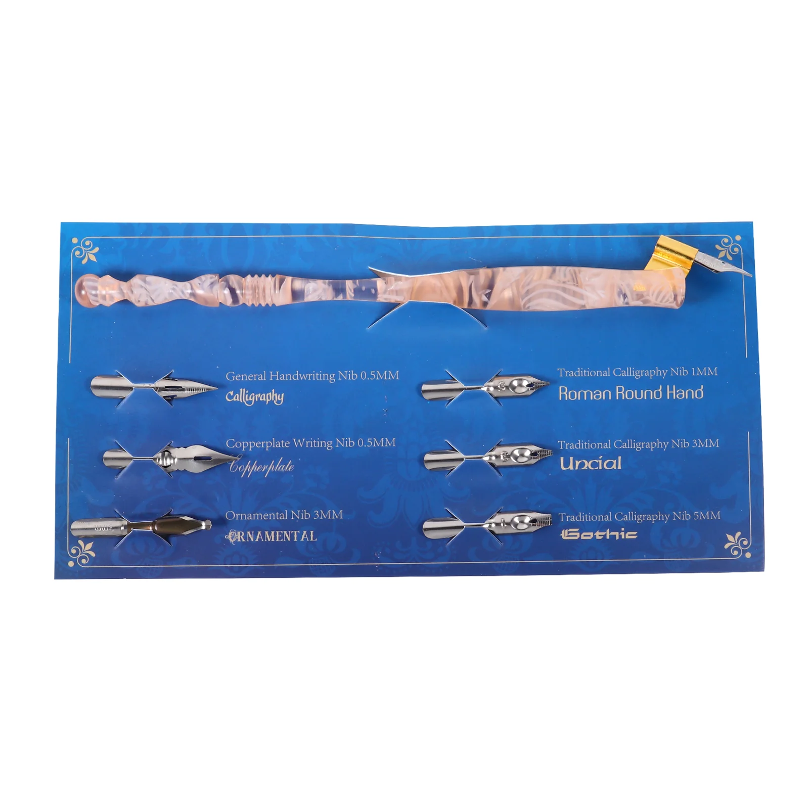 Wooden Dip Pen Supplies Calligraphy Pens Kit Starter English Diagonal Bar Comics