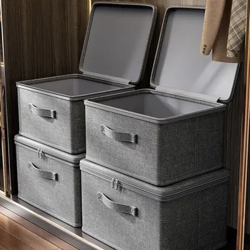 Boîte de rangement pliable en tissu, organisateur de placard polyvalent pour vêtements, fournitures de bureau, coffre de rangement pour l'organisation de la maison 1