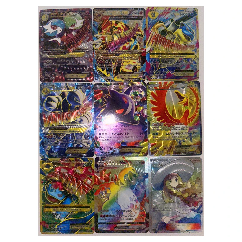 

55pcs/set PTCG Pokemon Mega Eevee Mew Rough Flash No.2 Toys Hobbies Hobby Collectibles Game Collection Anime Cards