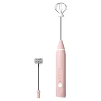 1 PCS Electric Milk Frother Portable Egg Beater USB Rechargeable Handheld Coffee Blender Milk Shaker Mixer Foamer Food Blender 1