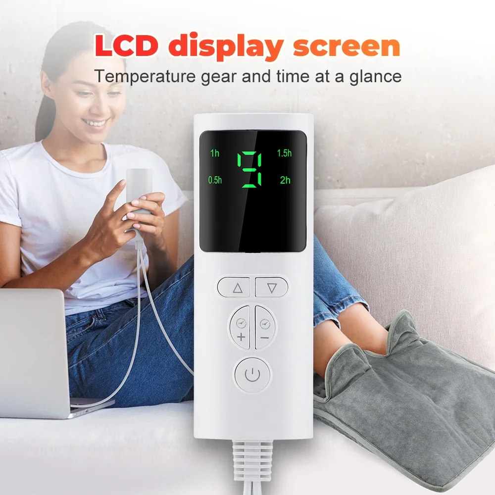 Heating Pad Electric Heating Foot Pad Washable Feet Warmer Household Soft Plush Thermal Heating Blanket Foot Warming Mat Home Office Bedroom