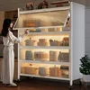Modern Large Capacity Kitchen Cabinets for Kitchen Furniture Household Tableware Cabinets Multi-layer Shelf with Flip Door p 3