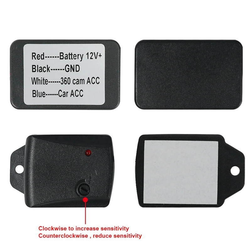 Car Universal Anti Theft Sensor Adjustable Car 360 Panoramic Detection Vibration Sensor Alarm Anti-Theft Device