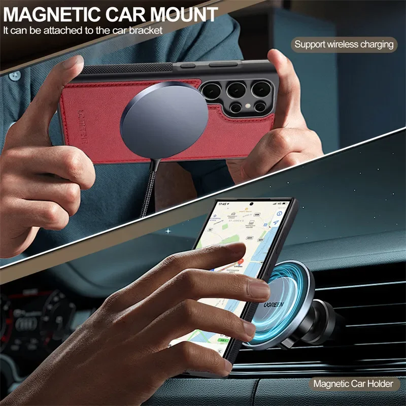 MagSafe Magnetic Flip Leather Detachable Wallet Phone Case with Card Holder